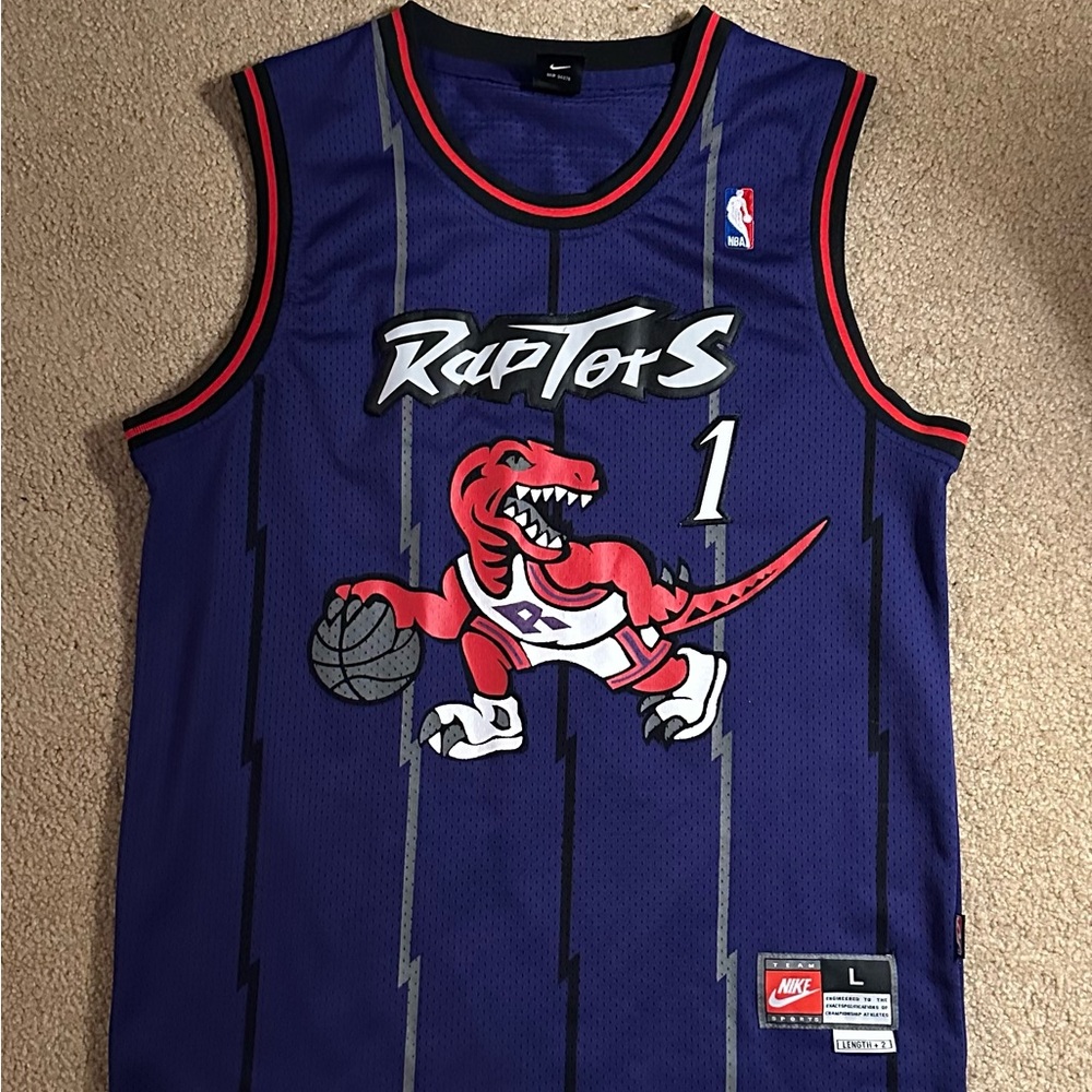 Vintage Stitched Nike T-Mac Raptors jersey